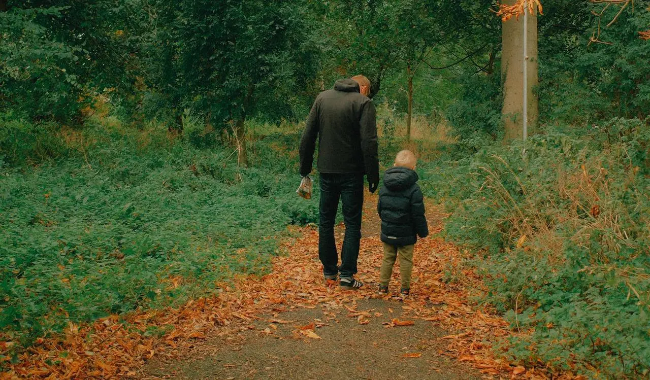 Family in a park